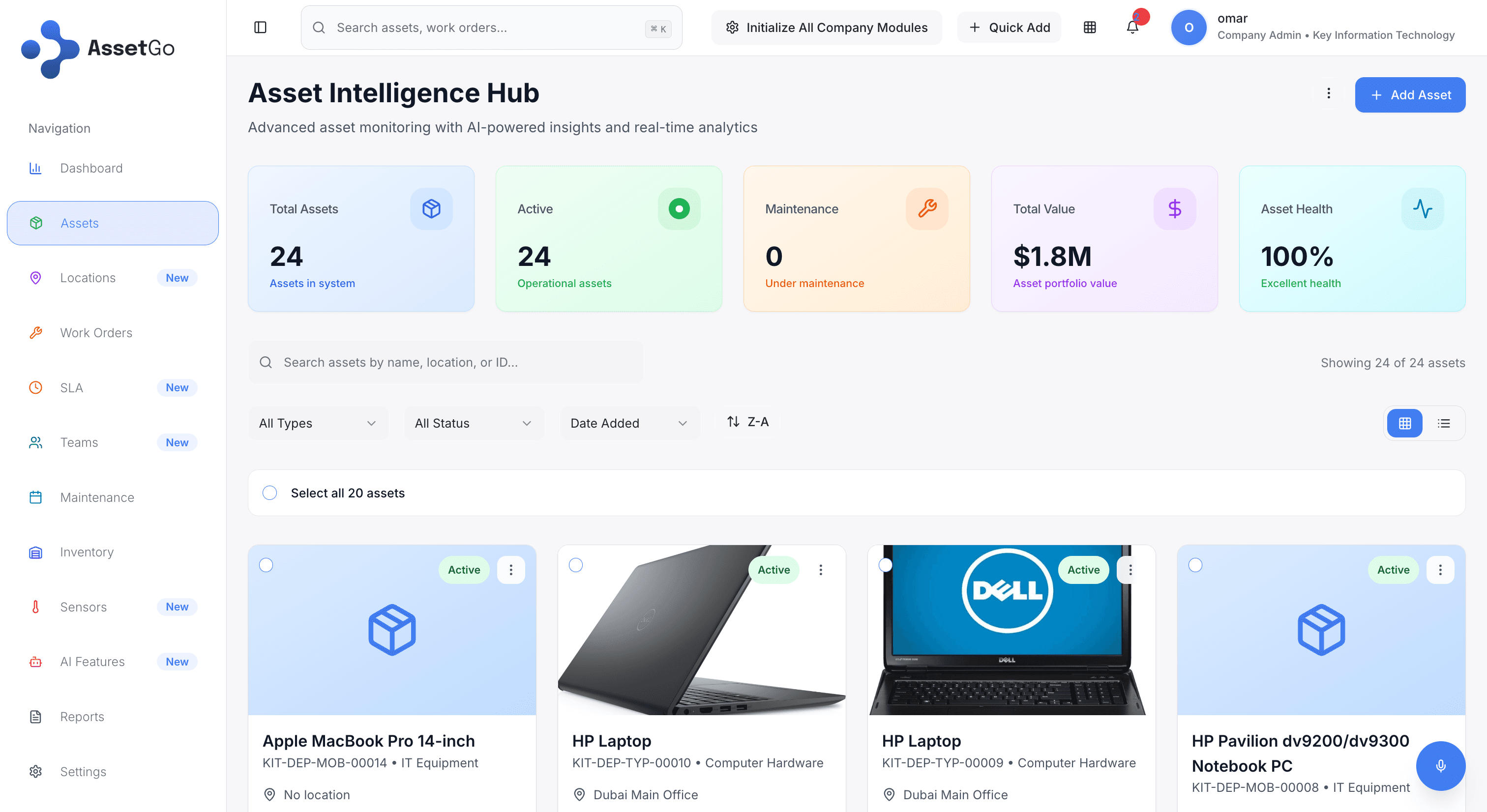 AssetGo interface preview 2