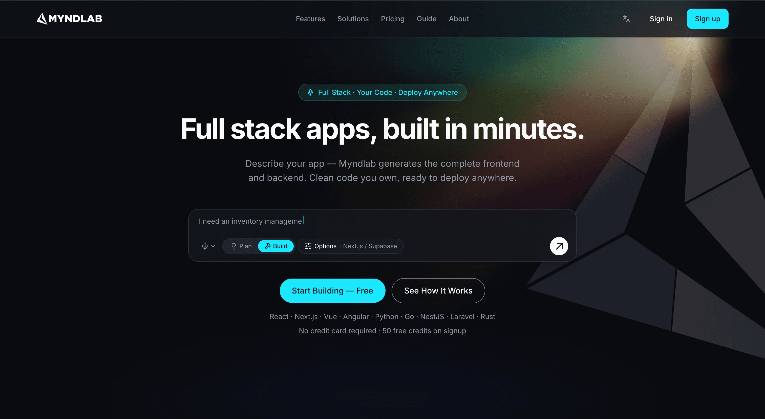 Myndlab interface preview 1